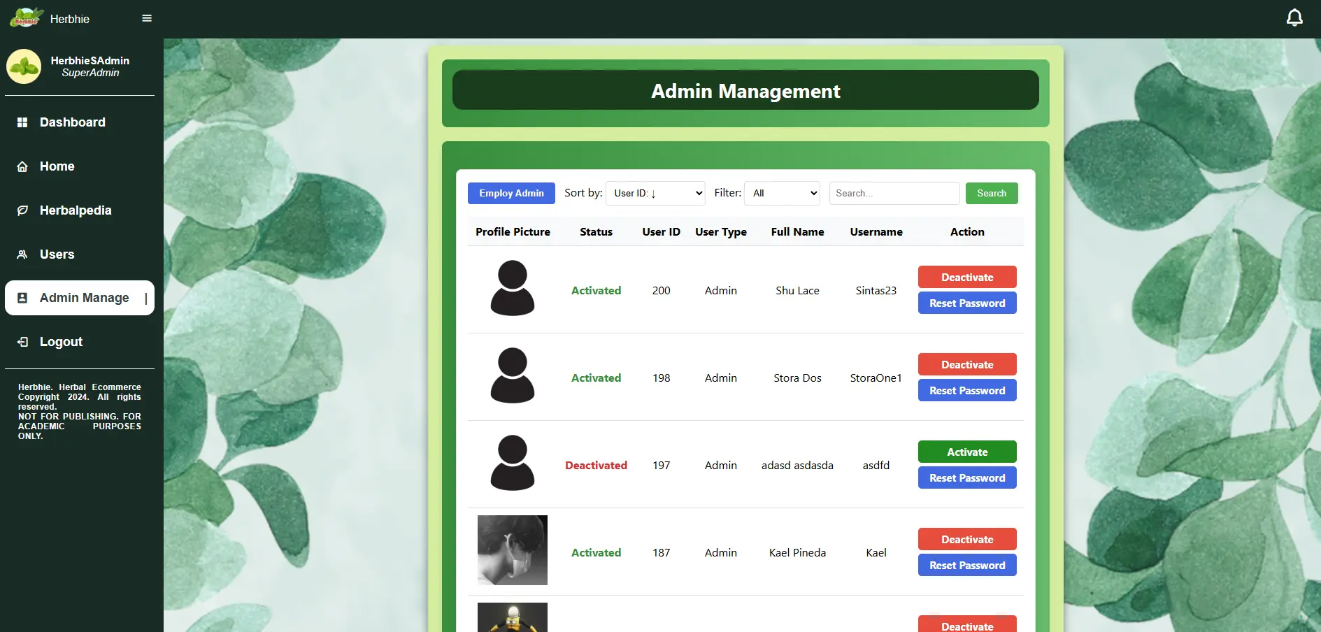Admin Management