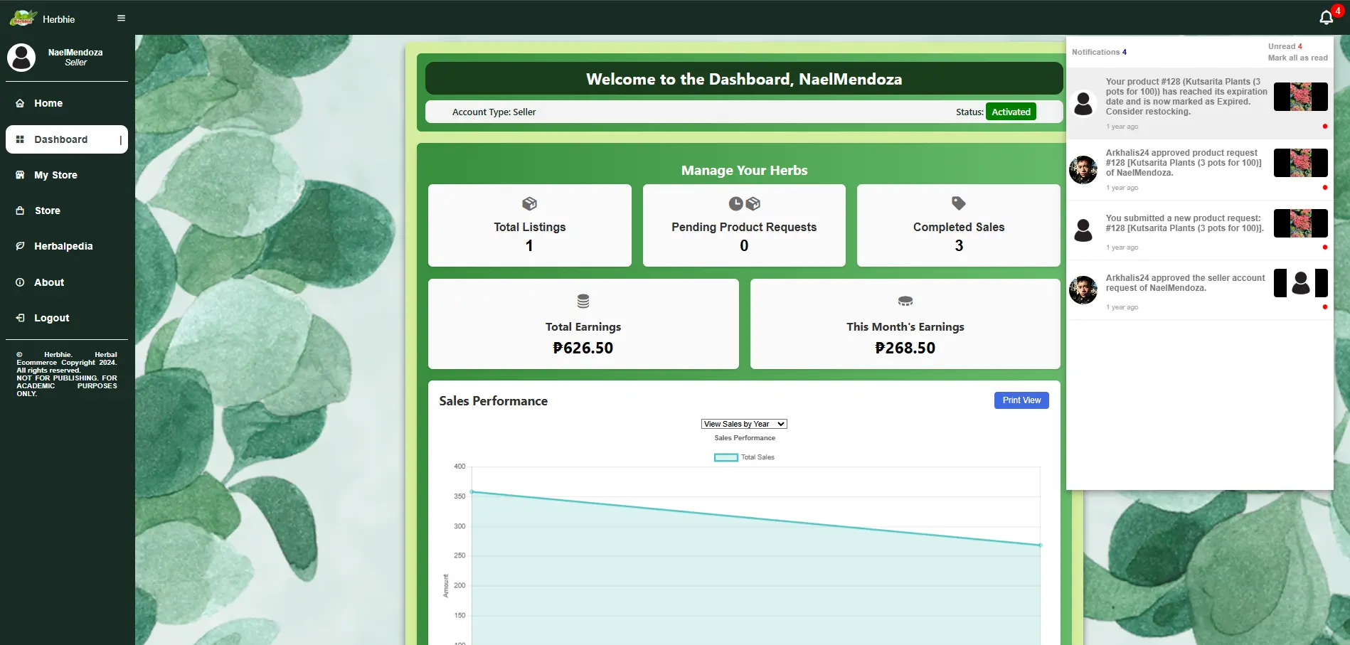 Seller Dashboard